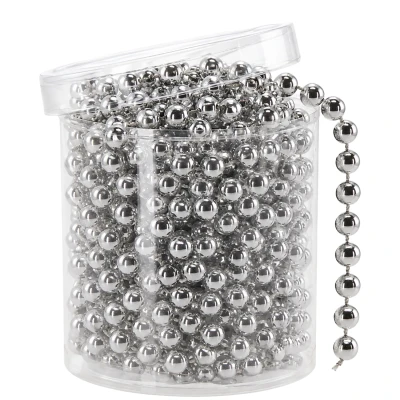 Girlanda koraliki srebrne 6 mm 5 m na choinkę GIF7832-1