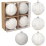 Bombki choinkowe srebrne plastikowe 10 cm 4 szt. GIF5046-2