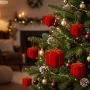 Czerwone prezenciki na choinkę 3 cm zestaw 12 szt. GIF4933