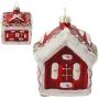 Zawieszka choinkowa domek szklany 7,9 cm czerwony BOZ7370