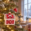 Zawieszka choinkowa domek szklany 7,9 cm czerwony BOZ7370