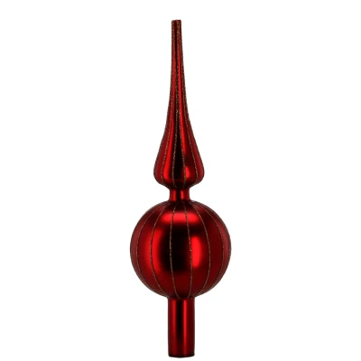 Czerwony szpic choinkowy szklany 27 cm BOZ7516