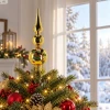 Szpic szklany biały jemioła 28 cm na choinkę BOZ7509-2