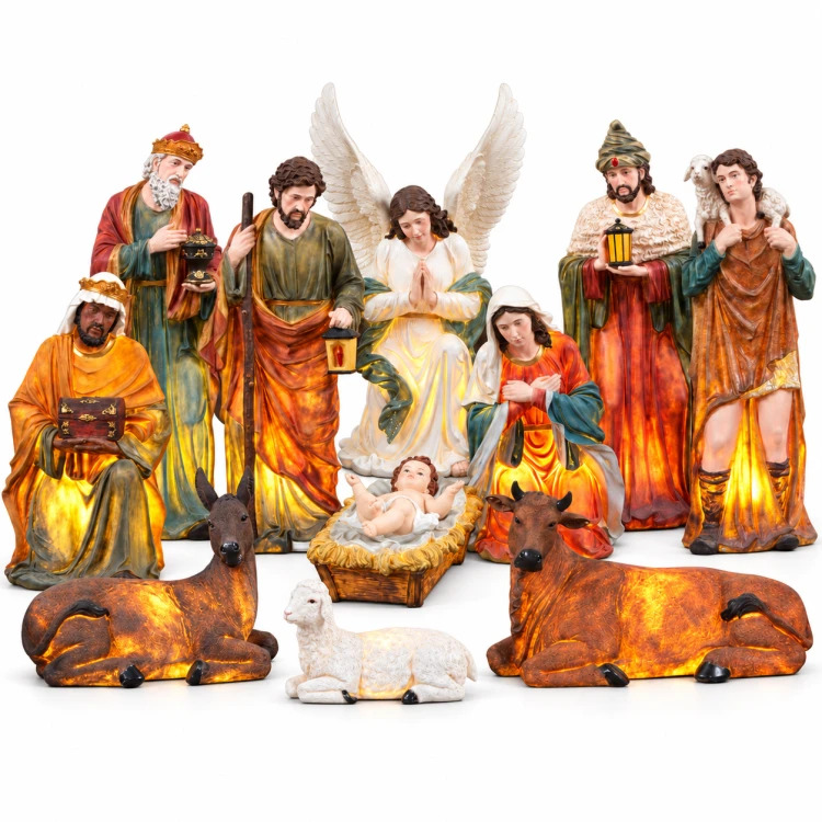 11 Podświetlanych figur do szopki - 150 cm