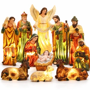 11 Podświetlanych Figur 100 cm Bożonarodzeniowych