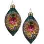 Bombki sople PRL szklane zielone z reflektorem 6x12 cm 2 szt. KAEMINGK 071671-1KPL