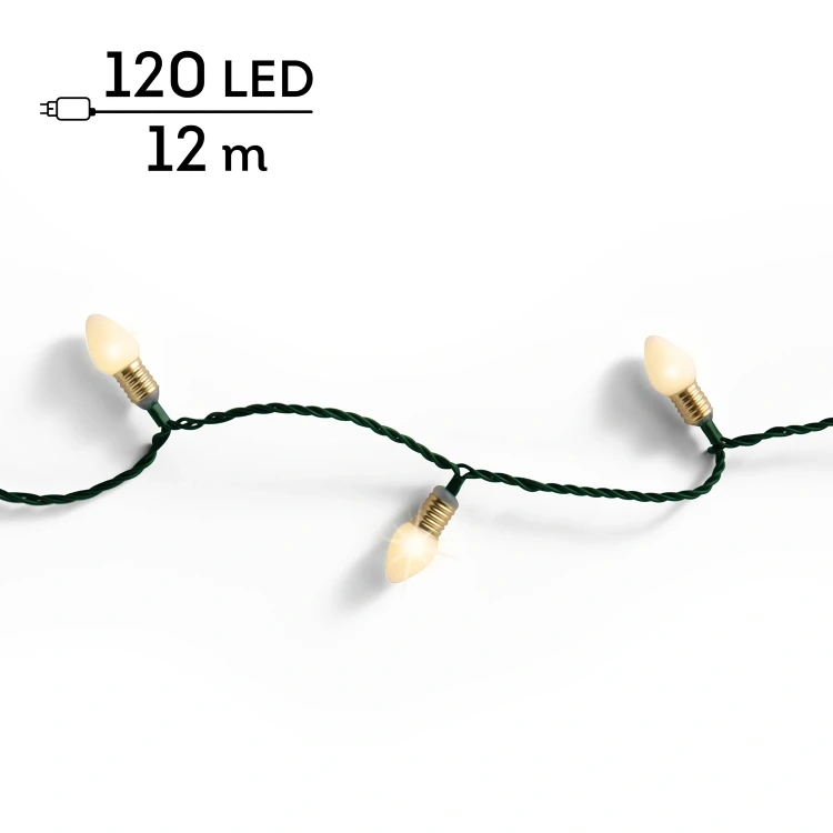 Lampki choinkowe VINTAGE 120 LED 12 m ciepłe białe KAEMINGK 489980
