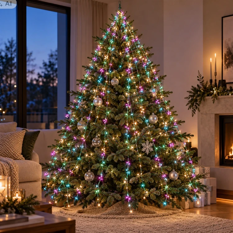 Lampki choinkowe łezki 672 micro LED 2,1 m multikolor KAEMINGK 496138