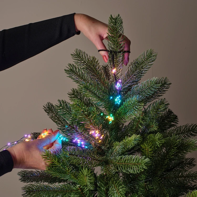 Lampki choinkowe łezki 672 micro LED 2,1 m multikolor KAEMINGK 496138