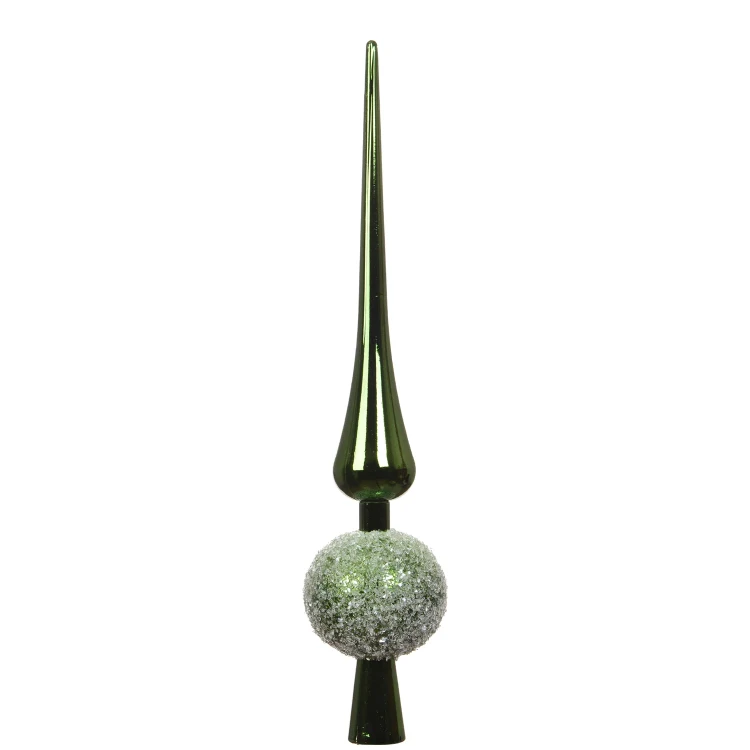 Szpic choinkowy zielony 30,5 cm kryształowy KAEMINGK 029798-2