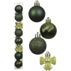Bombki i kokardki zielone 4 cm zestaw 10 szt. KAEMINGK 027145