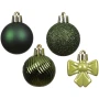 Bombki i kokardki zielone 4 cm zestaw 10 szt. KAEMINGK 027145