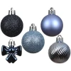 Bombki i kokardki niebieskie 4 cm zestaw 10 szt. KAEMINGK 027146