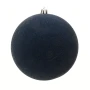 Granatowe bombki choinkowe 8 cm flokowane 9 szt. KAEMINGK 026415