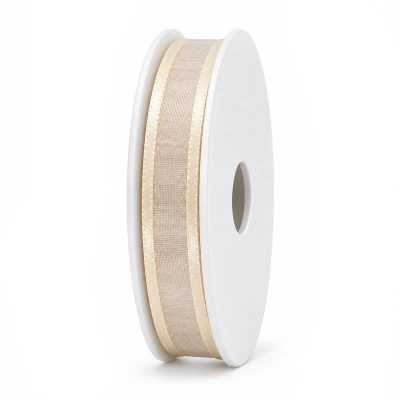 Wstążka bożonarodzeniowa kremowa 400 x 1,5 cm KAEMINGK 440243-5