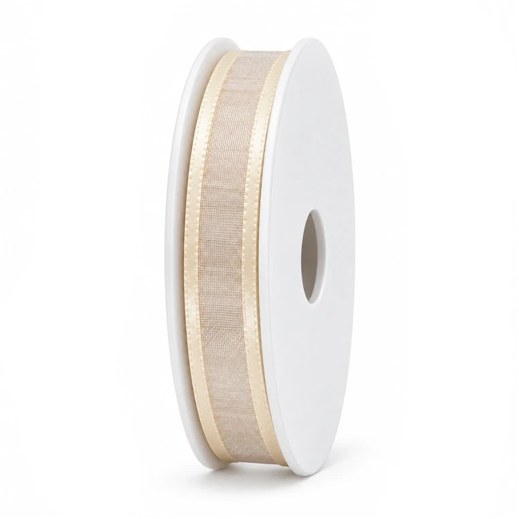 Wstążka bożonarodzeniowa kremowa 400 x 1,5 cm KAEMINGK 440243-5