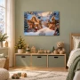 Obraz LED na płótnie 60x40 cm Miasteczko Świętego Mikołaja OBL3813