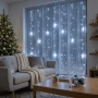 Lampki Kurtyna Świetlna 136 LED Gwiazdki Zimny Biały 3M LED0023
