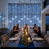 Lampki Kurtyna Świetlna 136 LED Gwiazdki Zimny Biały 3M LED0023