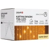 Kurtyna LED Gwiazdki 136 LED Ciepły Biały 3m Timer IP44 LED0030
