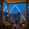 Kurtyna LED Gwiazdki 136 LED Ciepły Biały 3m Timer IP44 LED0030