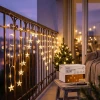 Kurtyna LED Gwiazdki 136 LED Ciepły Biały 3m Timer IP44 LED0030