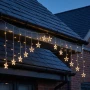 Kurtyna LED Gwiazdki 136 LED Ciepły Biały 3m Timer IP44 LED0030