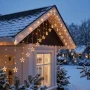 Kurtyna LED Gwiazdki 136 LED Ciepły Biały 3m Timer IP44 LED0030