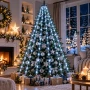 Lampki na choinkę 480 LED 16 × 3 m z pierścieniem zimny biały LED6335