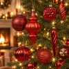 Bombki choinkowe plastikowe czerwone 32 szt. KAEMINGK 027134
