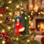 Zawieszka choinkowa Święta Rodzina szopka 11,2 cm KAEMINGK 027728