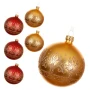 Szklane zdobione bombki choinkowe - 8 cm 6 szt. mix