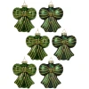 Bombki szklane kokardy zielone 10 cm 6 szt. KAEMINGK 123969KPL
