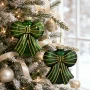 Bombki szklane kokardy zielone 10 cm 6 szt. KAEMINGK 123969KPL