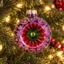 Bombki szklane PRL z reflektorami 6cm kpl. 4 szt. - mix kolor