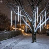 Kurtyna świetlna meteory 288 LED 3,7 m zimna biel LED6366