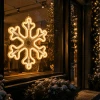 Śnieżynka LED 30 cm neon 336LED IP44 LED8288