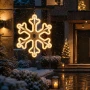 Śnieżynka LED 30 cm neon 336LED IP44 LED8288