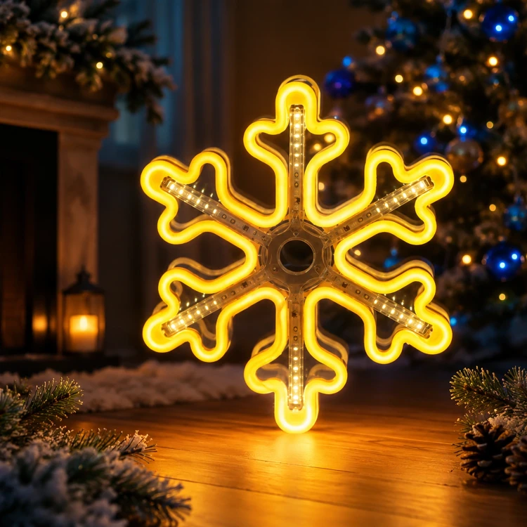 Śnieżynka LED 30 cm neon 336LED IP44 LED8288