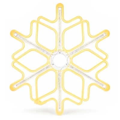Śnieżynka LED 60 cm neonowa 816 LED ciepła biel flash LED8301