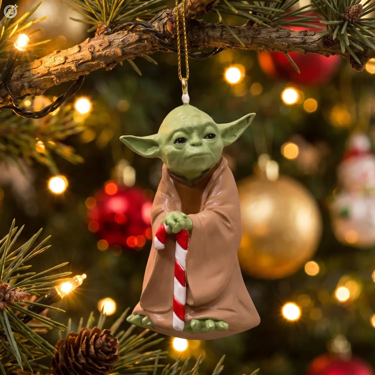 Zawieszka choinkowa Yoda 7,8 cm zielona SW26008