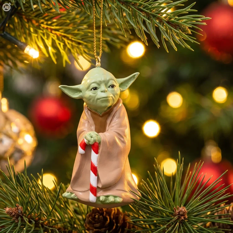 Zawieszka choinkowa Yoda 7,8 cm zielona SW26008