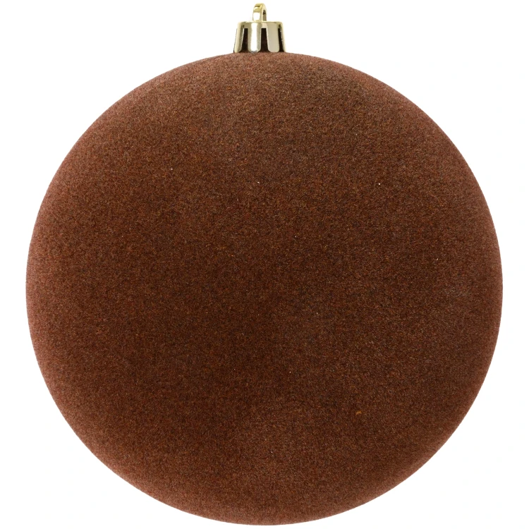 Bombka choinkowa 12 cm brązowa welurowa KAEMINGK 026419