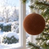 Bombka choinkowa 12 cm brązowa welurowa KAEMINGK 026419