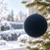 Bombka choinkowa 12 cm granatowa welurowa KAEMINGK 026420