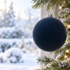Bombka choinkowa 14 cm granatowa welurowa KAEMINGK 026425