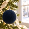 Bombka choinkowa 14 cm granatowa welurowa KAEMINGK 026425