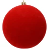 Bombka choinkowa 12 cm czerwona welurowa KAEMINGK 026416