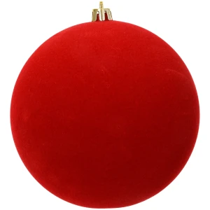 Bombka choinkowa 12 cm czerwona welurowa KAEMINGK 026416