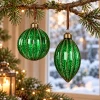 Bombki choinkowe szklane 8 cm 4 szt. zielone z brokatem KAEMINGK 071475-2KPL